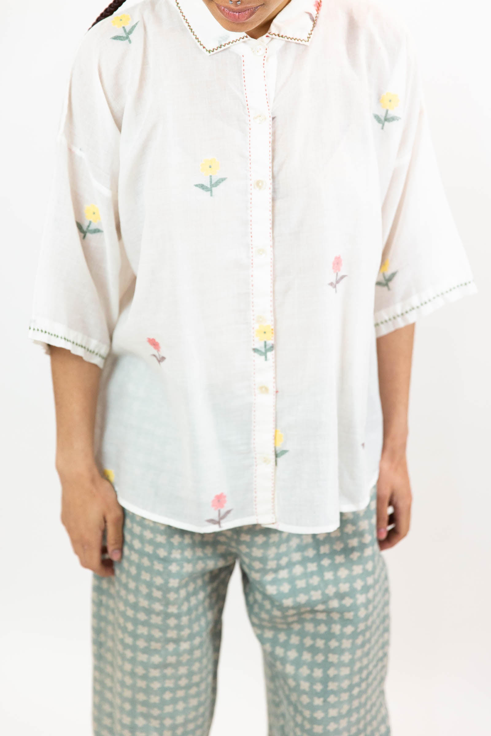 Jamdani Cotton Buttondown