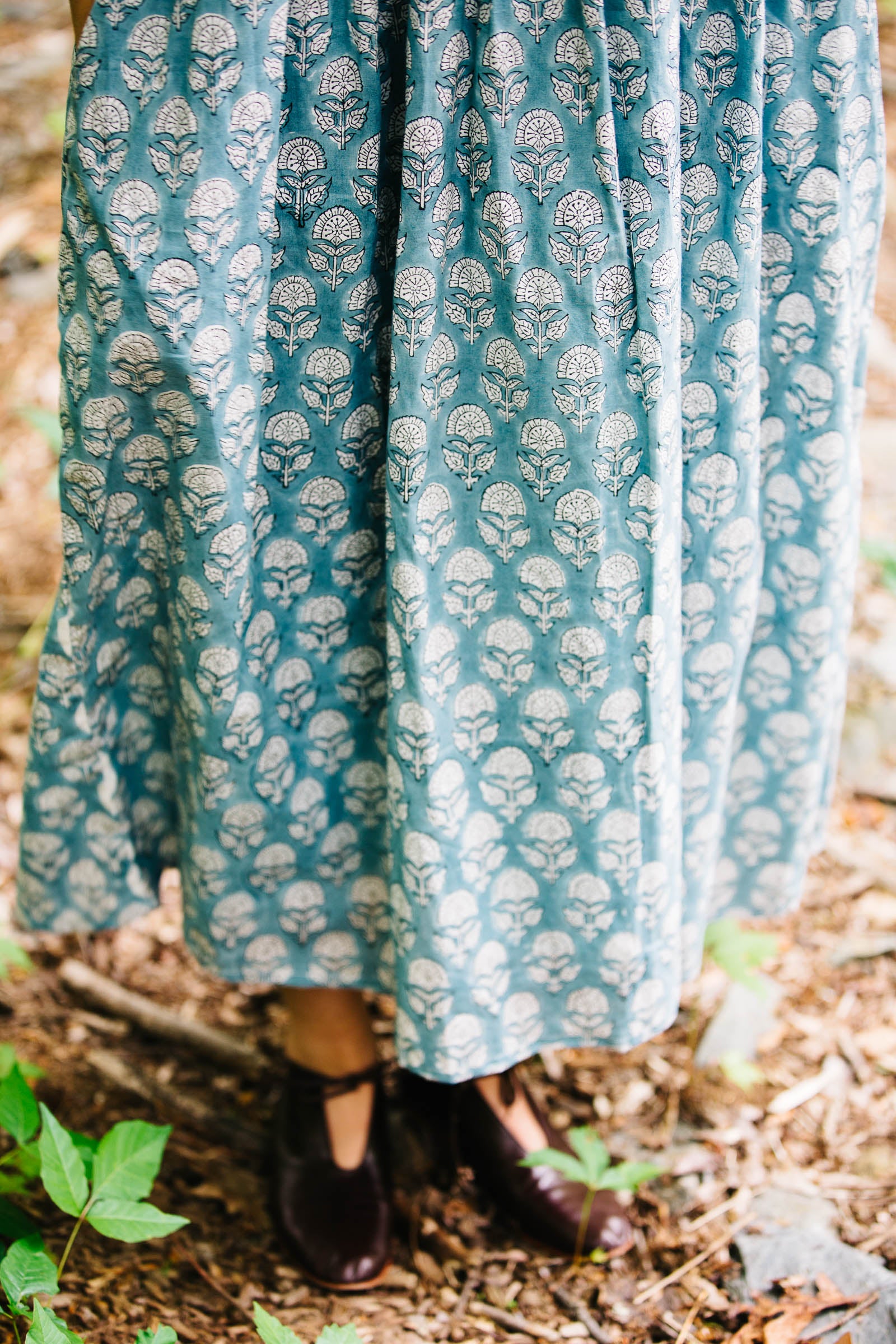 Doree Dress in Floral Block Print