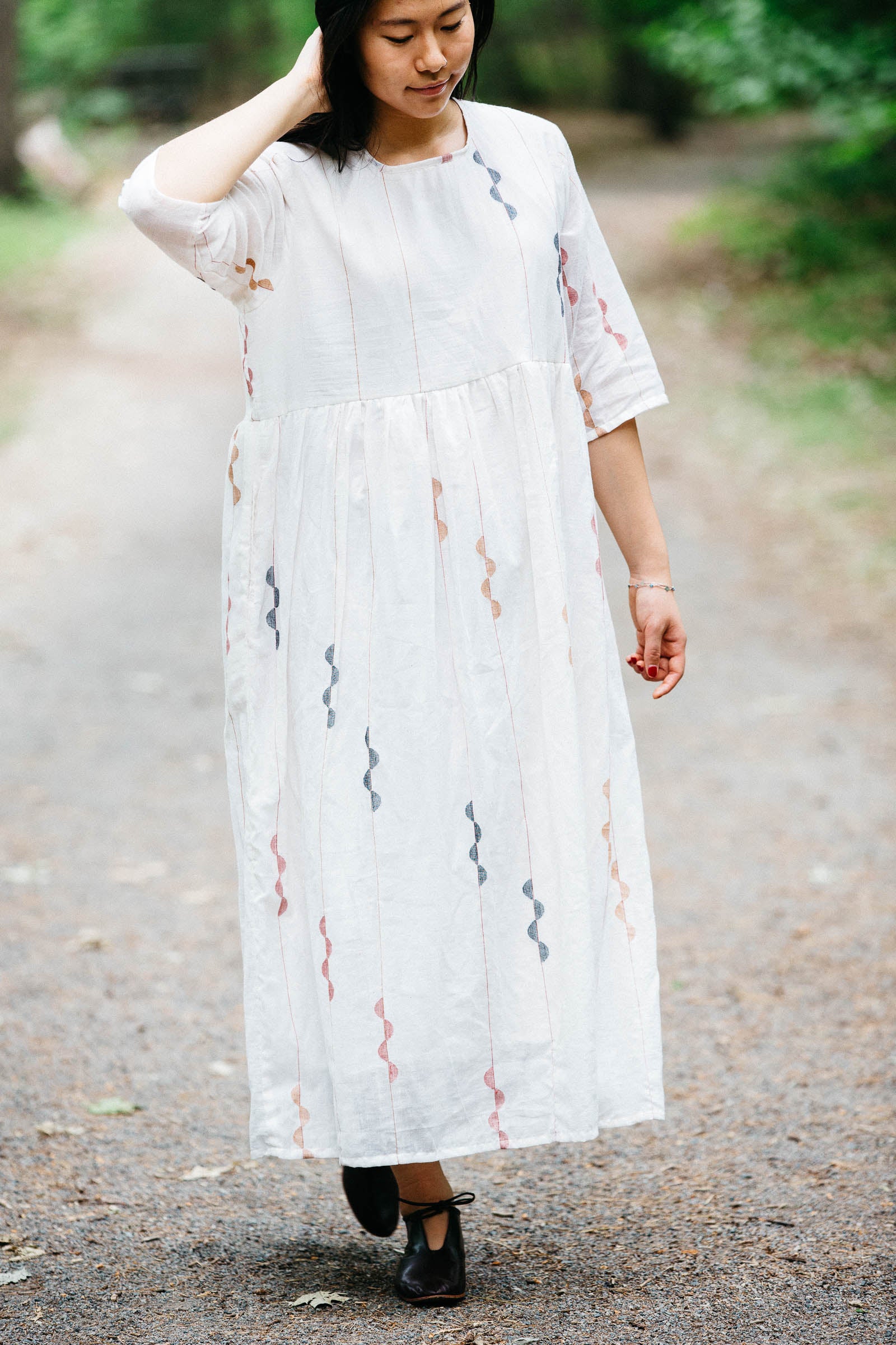 Doree Dress in Handwoven Jamdani Cotton