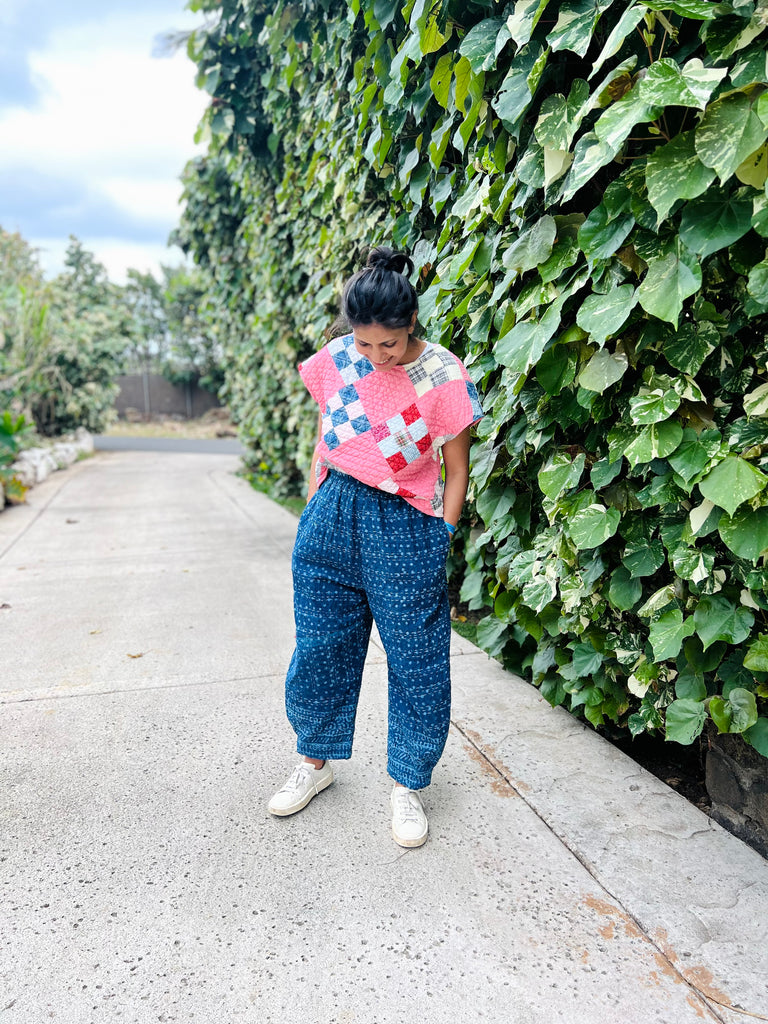 Indigo Kantha Pants