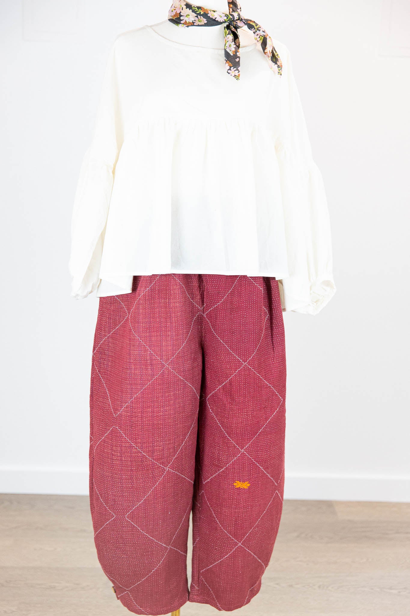 vintage cotton kantha pants