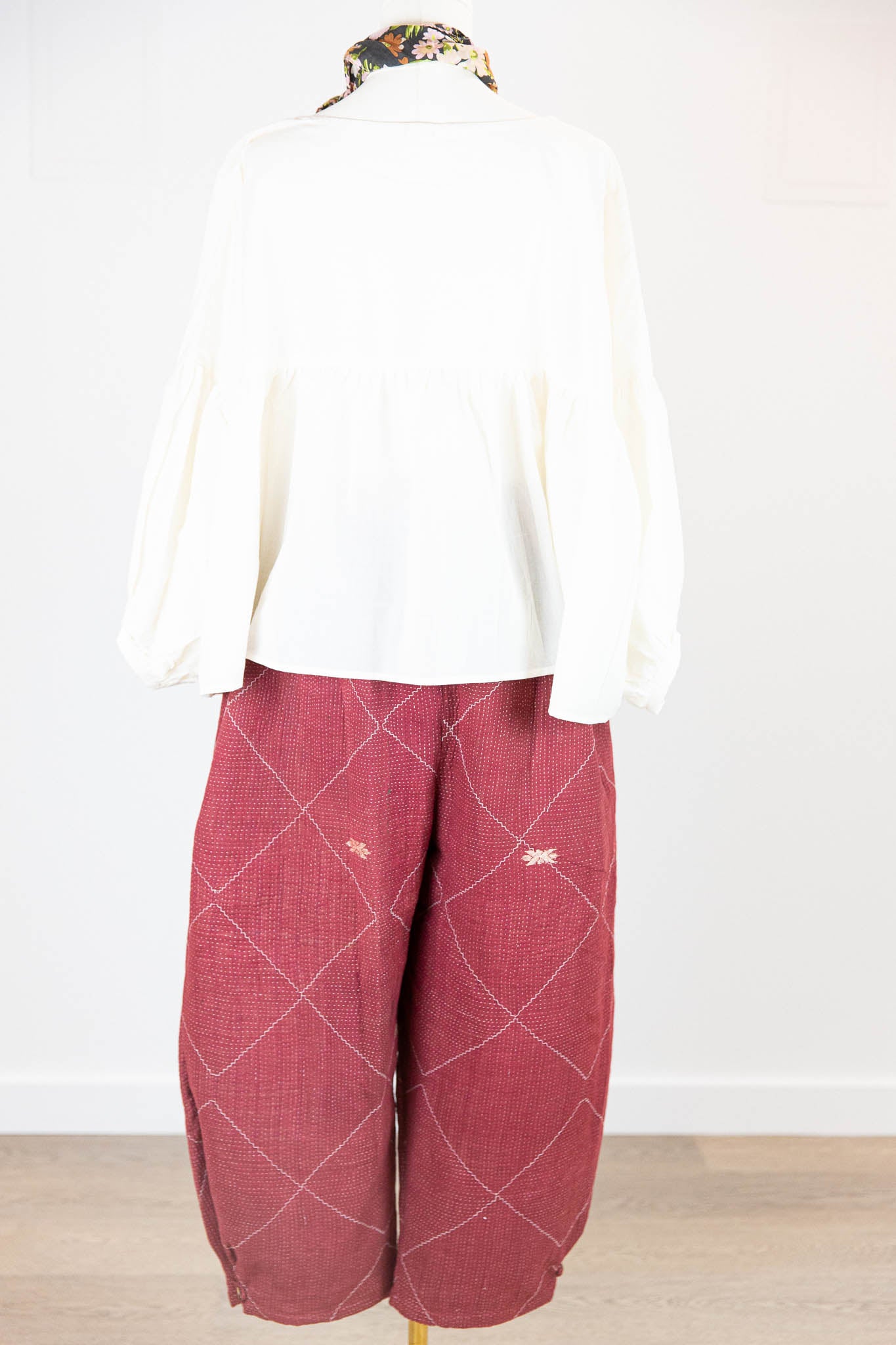 kantha stitch pants