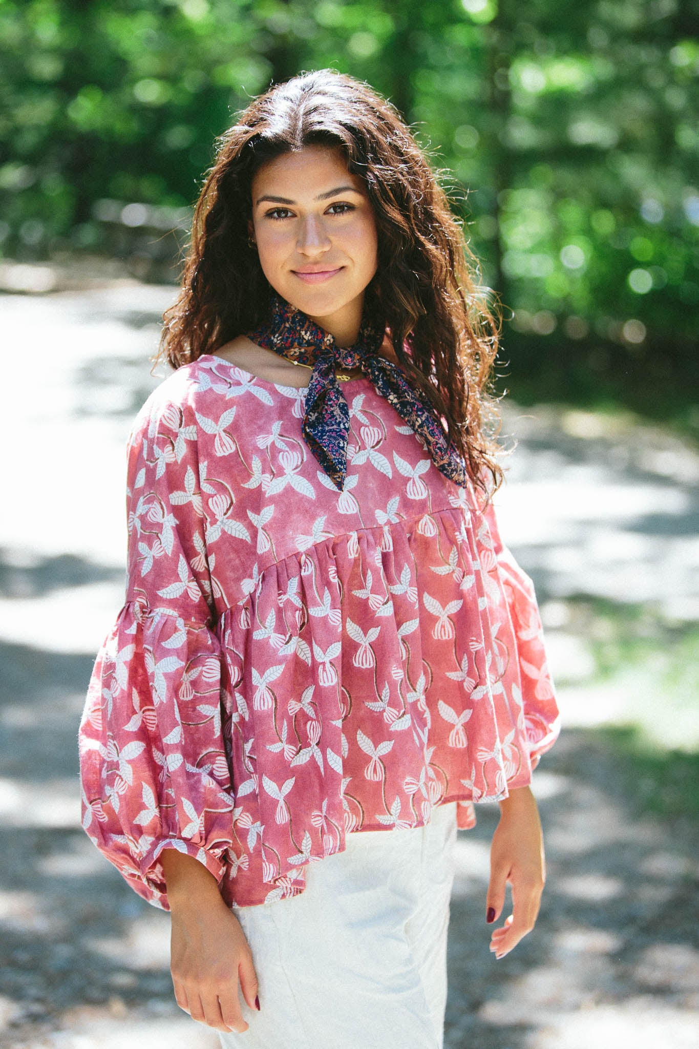 organic cotton hand block print top