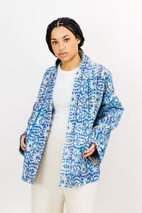 block print kantha quilt jacket