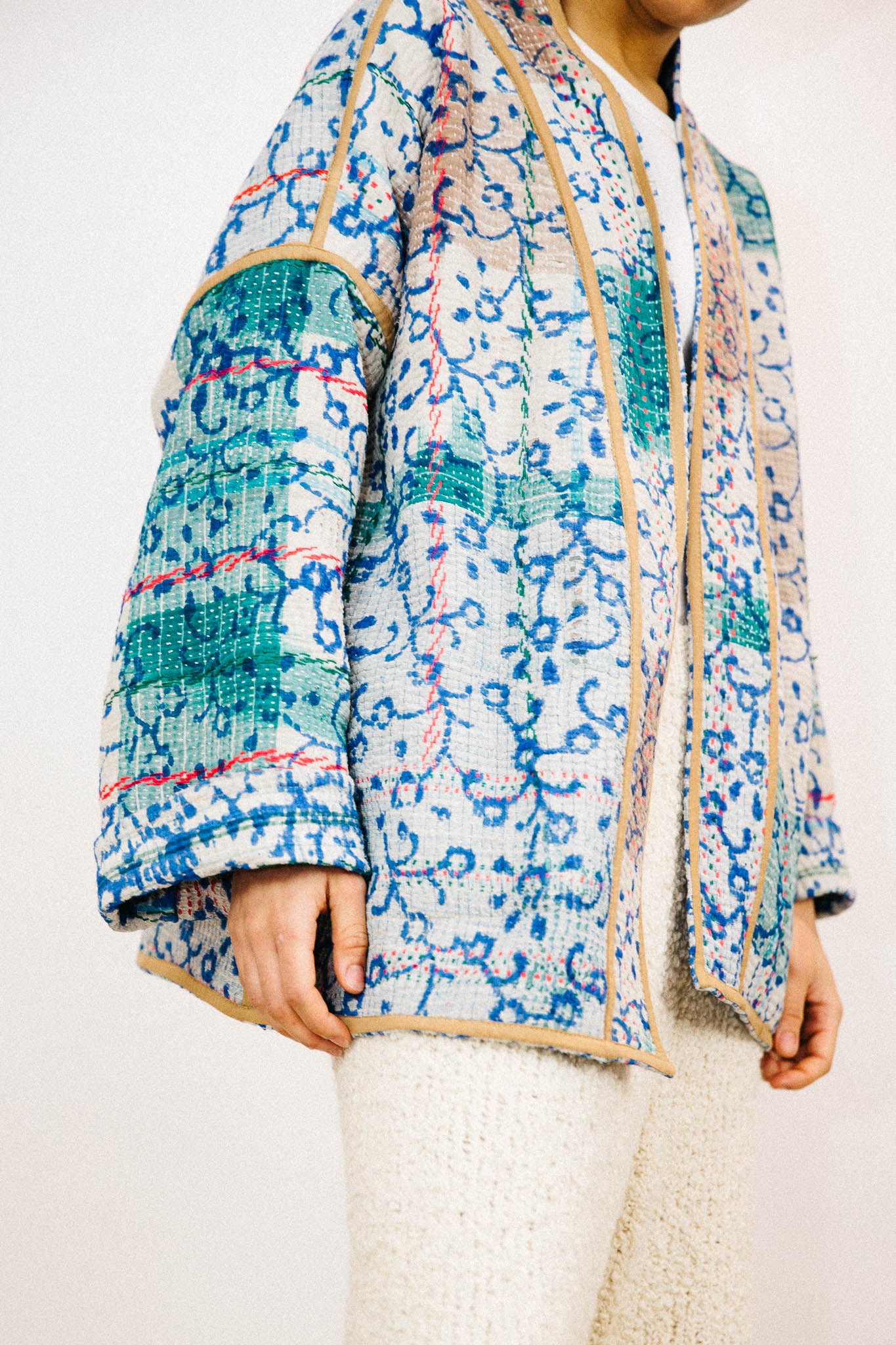 ikat block print jacket