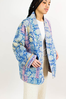 distressed kantha kimono jacket