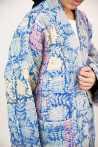 hand block printed quilted jacket