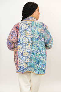 vintage block printed jacket