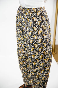 Quilted block print pants