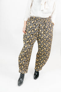 paisley print cotton pants