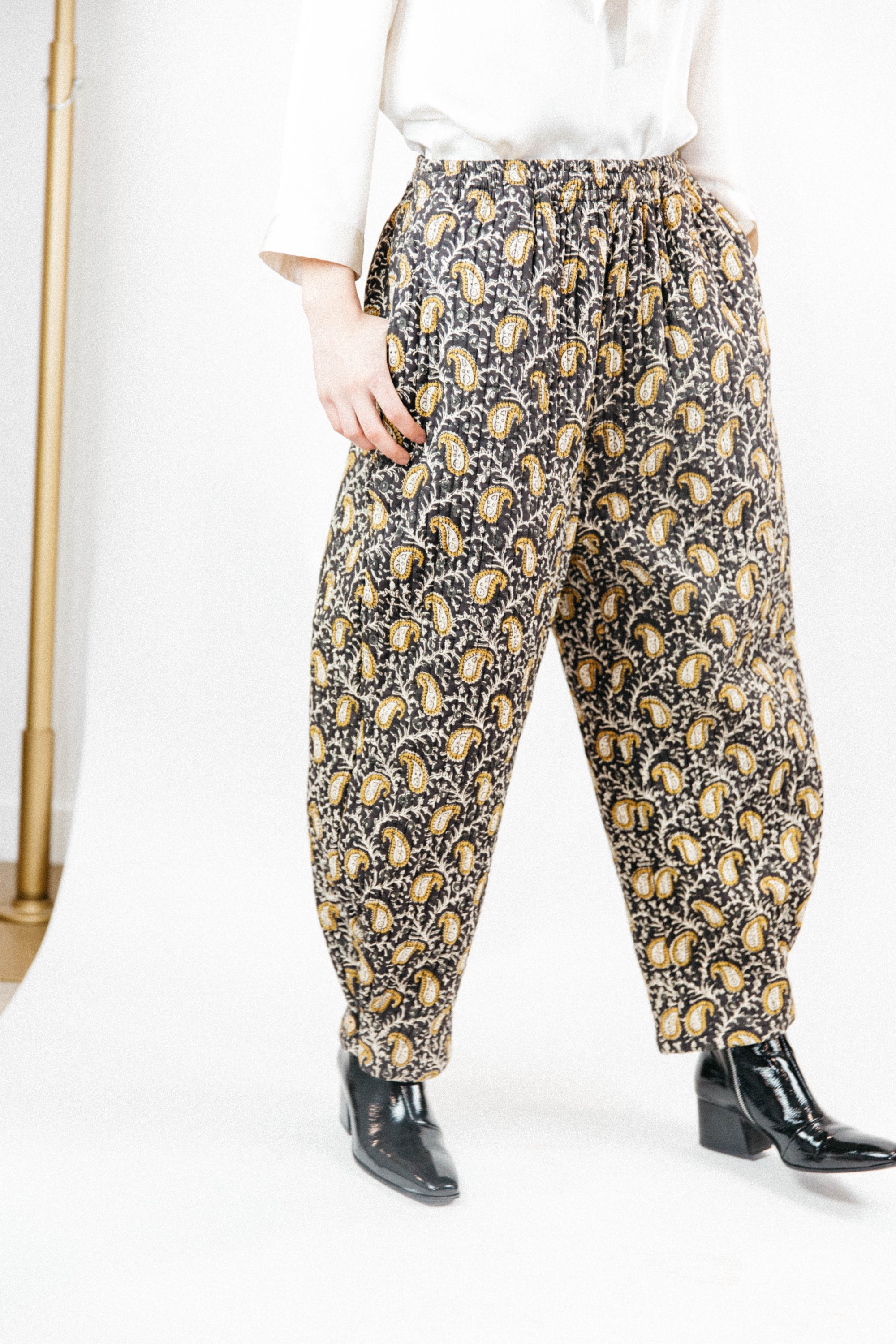 stylish cozy quilted pants