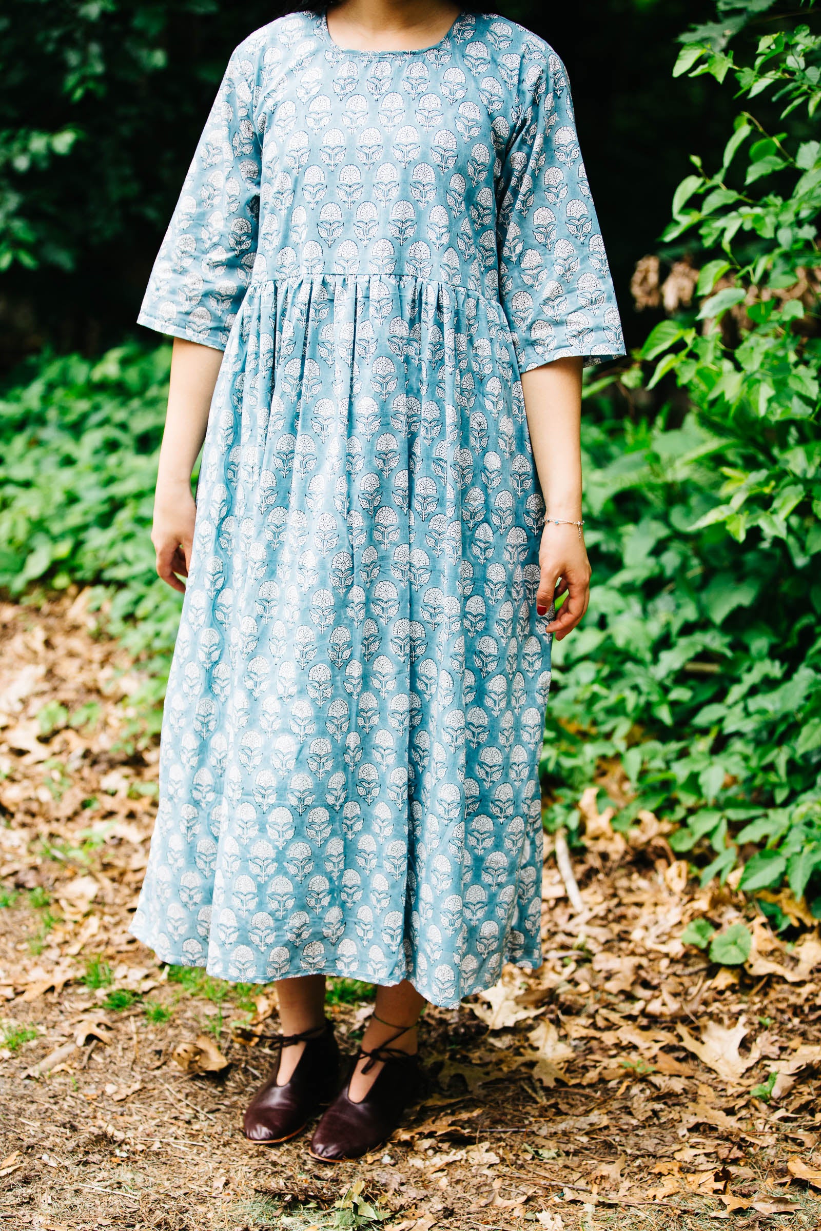 Doree Dress in Floral Block Print
