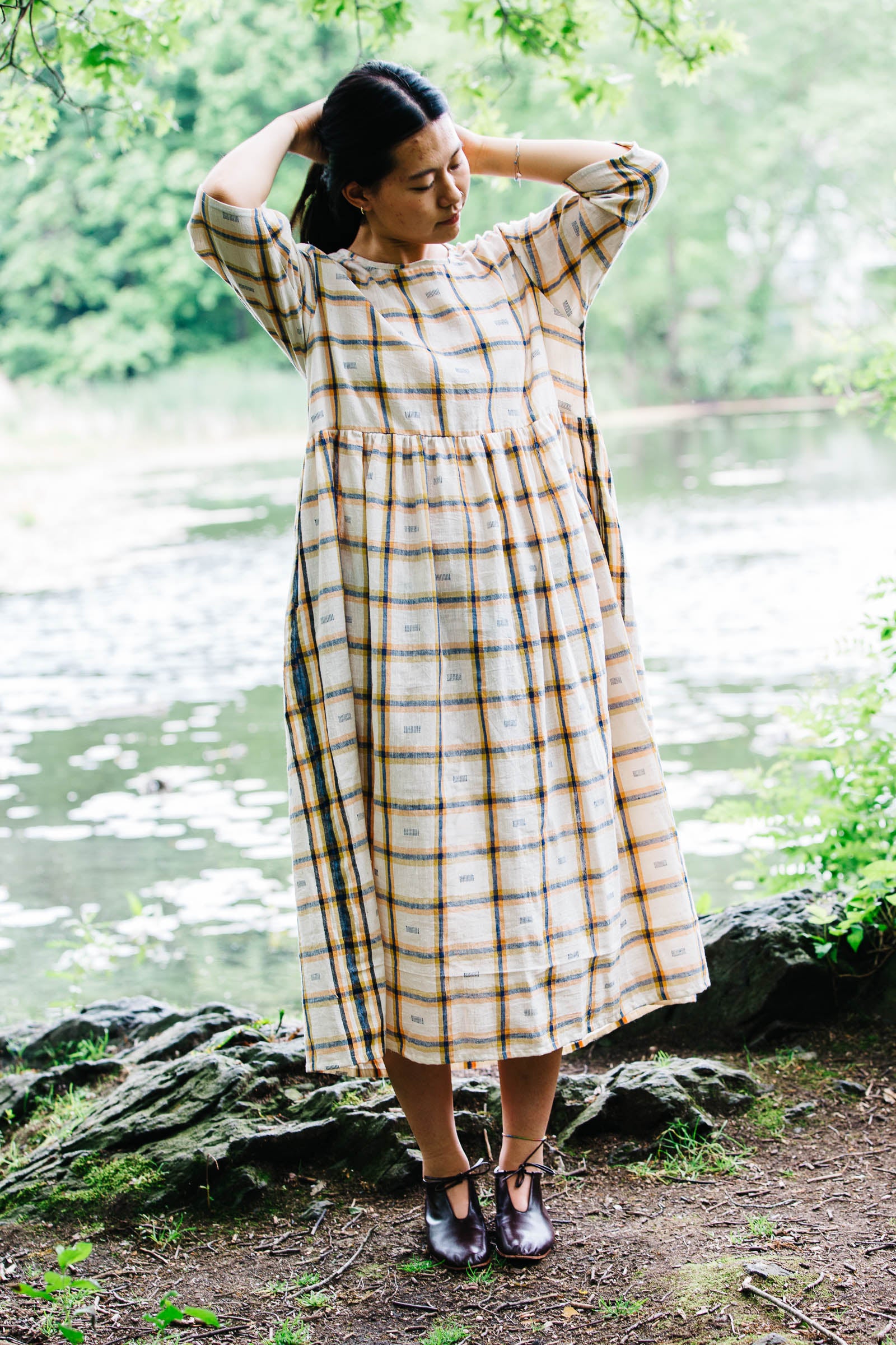 Doree Dress in Handwoven Kala Cotton