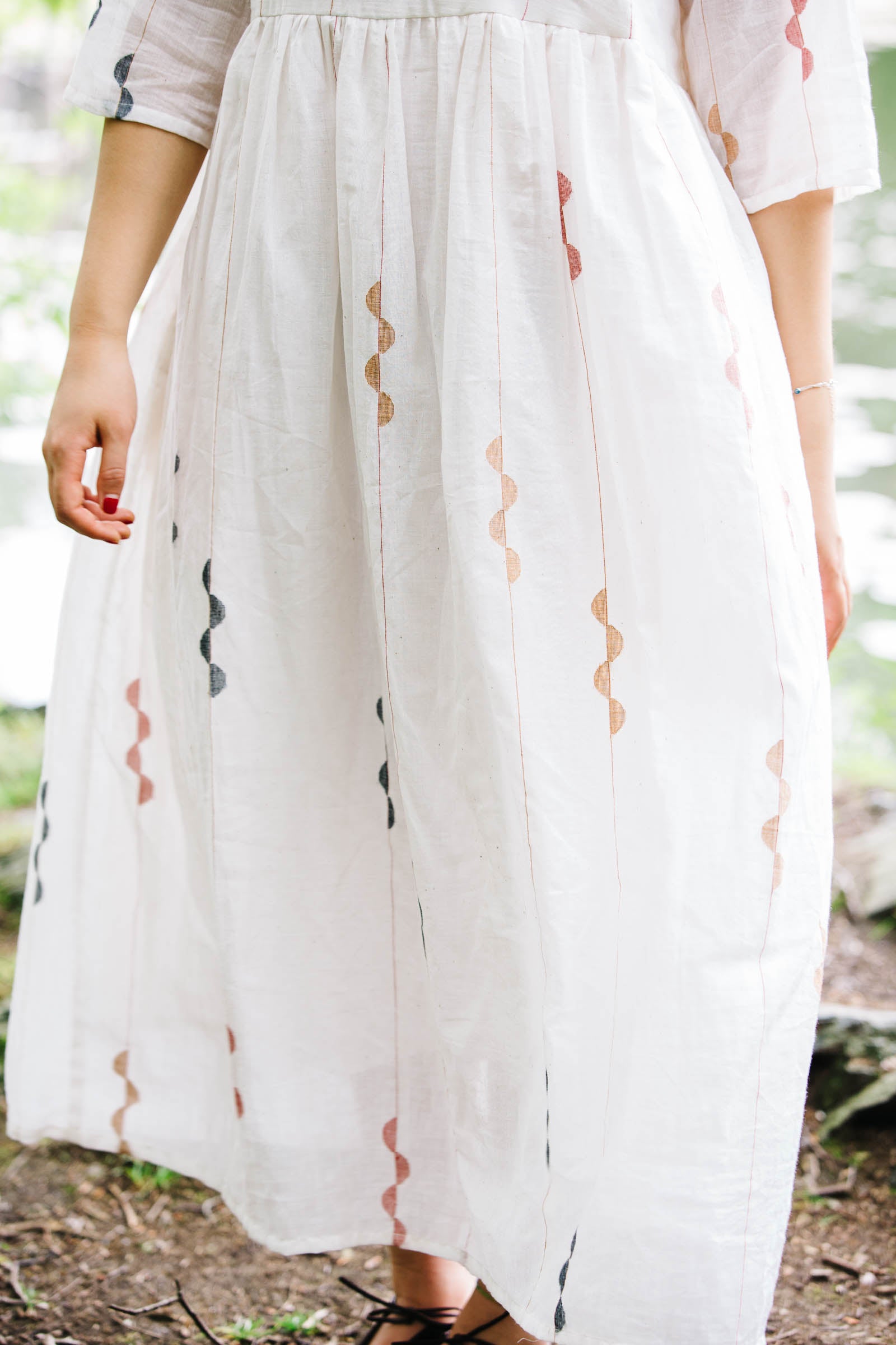 Doree Dress in Handwoven Jamdani Cotton