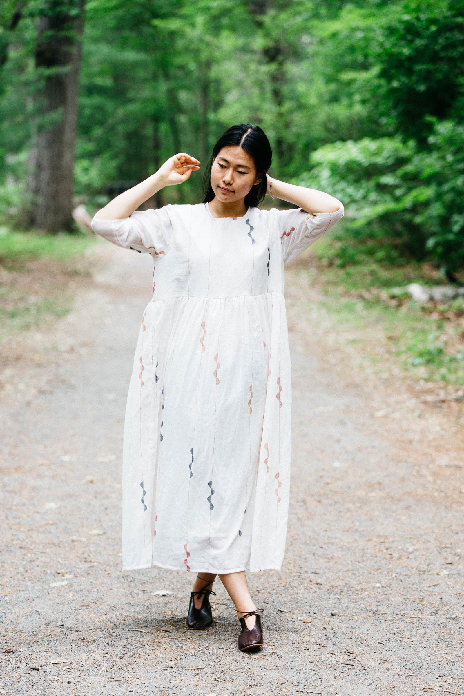 Doree Dress in Handwoven Jamdani Cotton