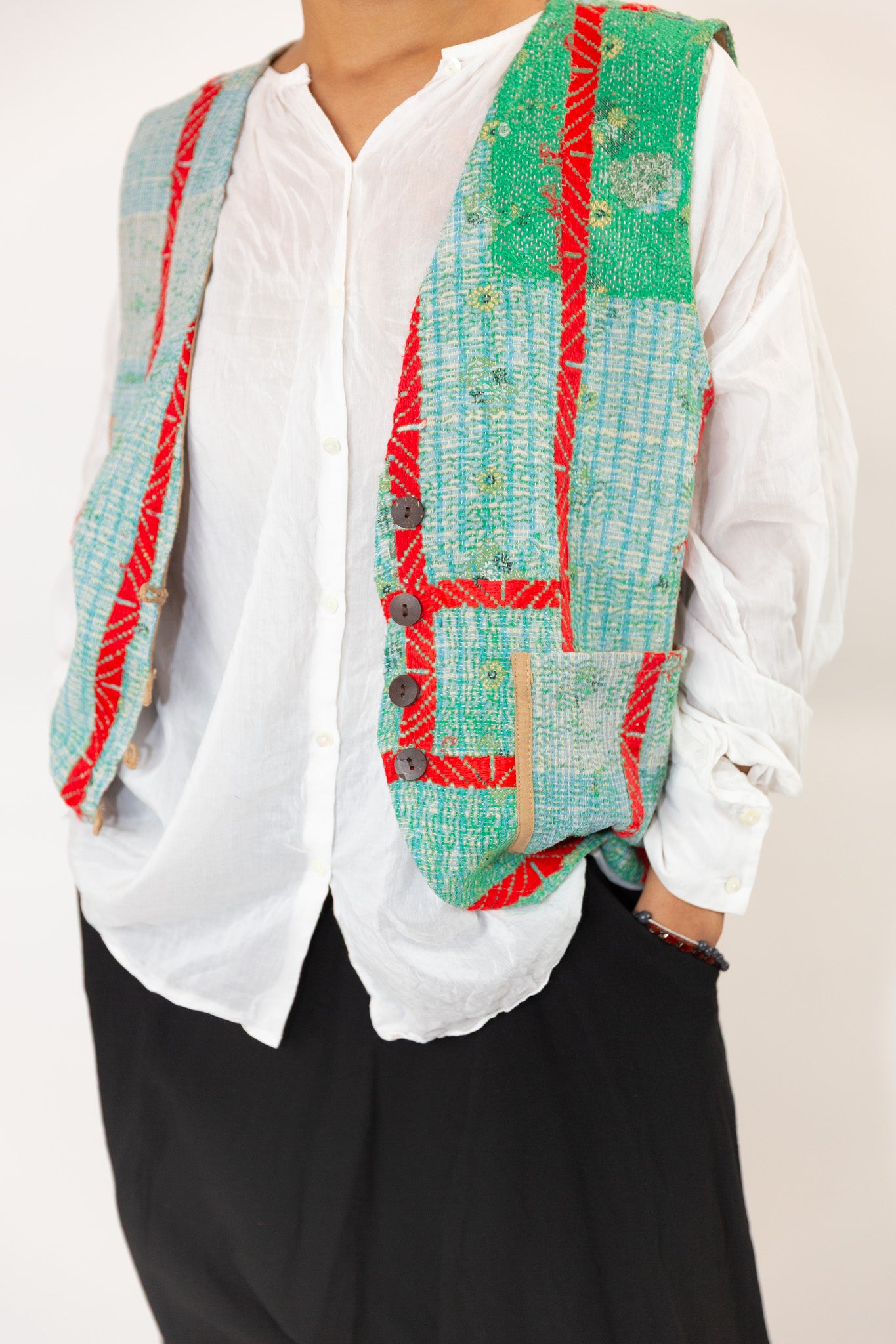 Poinsettia Patina Vest