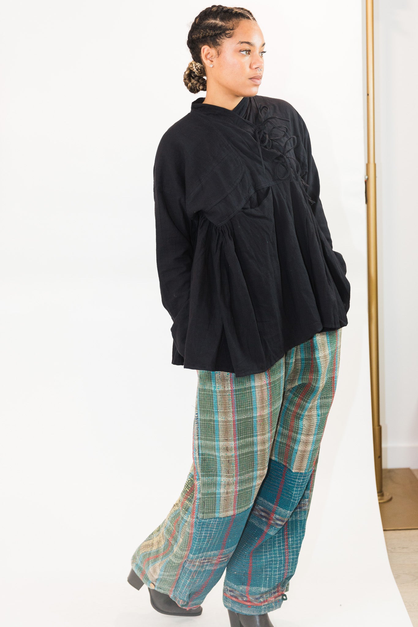 Black Kala Cotton Kediya Top/Jacket