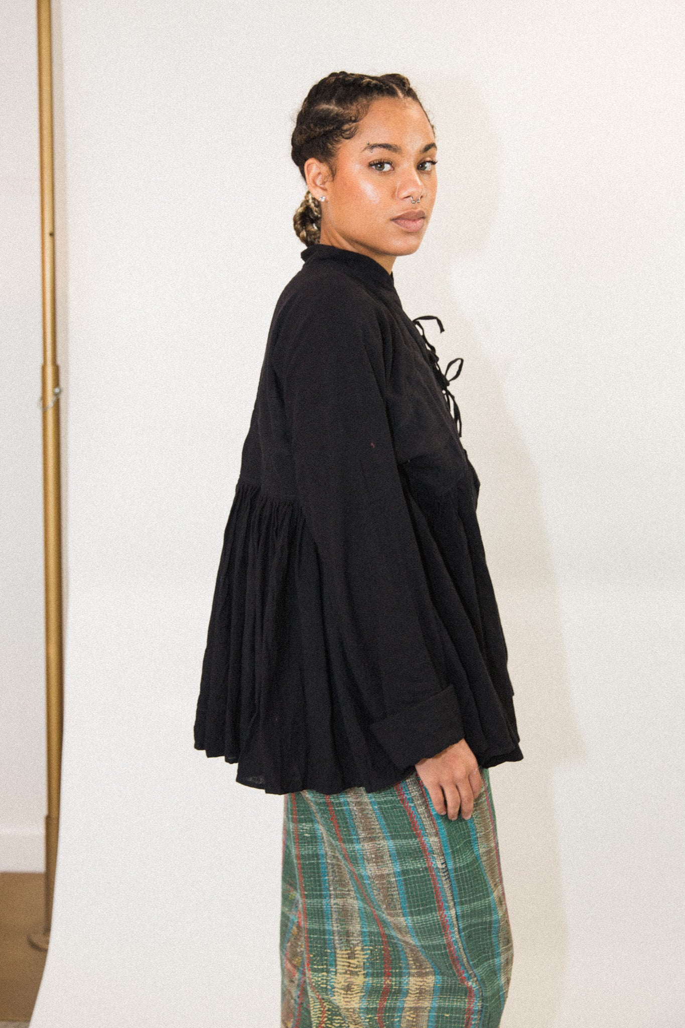Black Kala Cotton Kediya Top/Jacket