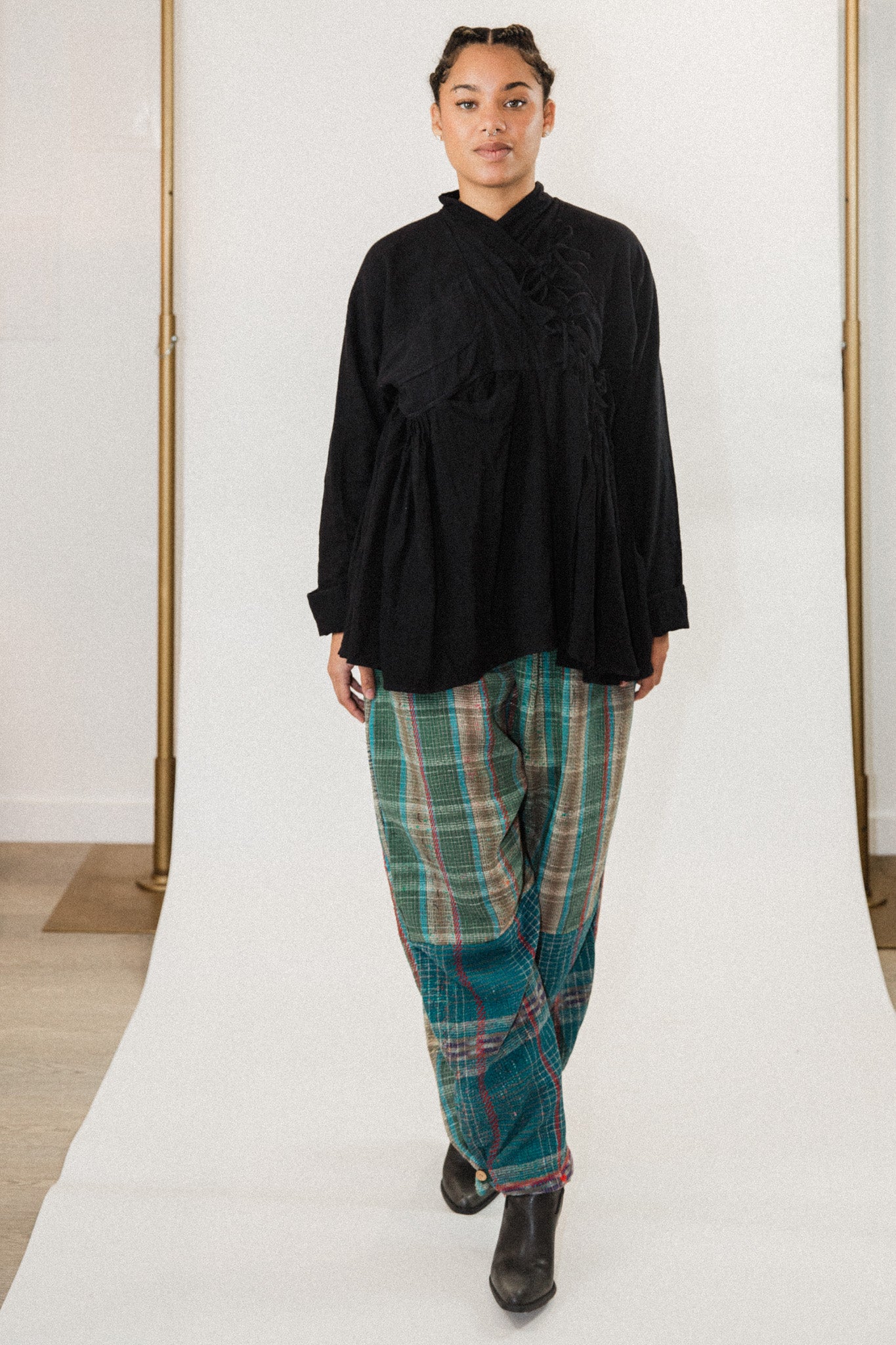 Black Kala Cotton Kediya Top/Jacket
