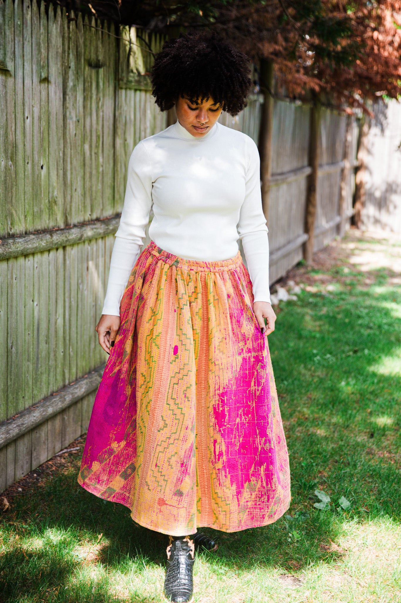 Bougainvillea Patina Skirt