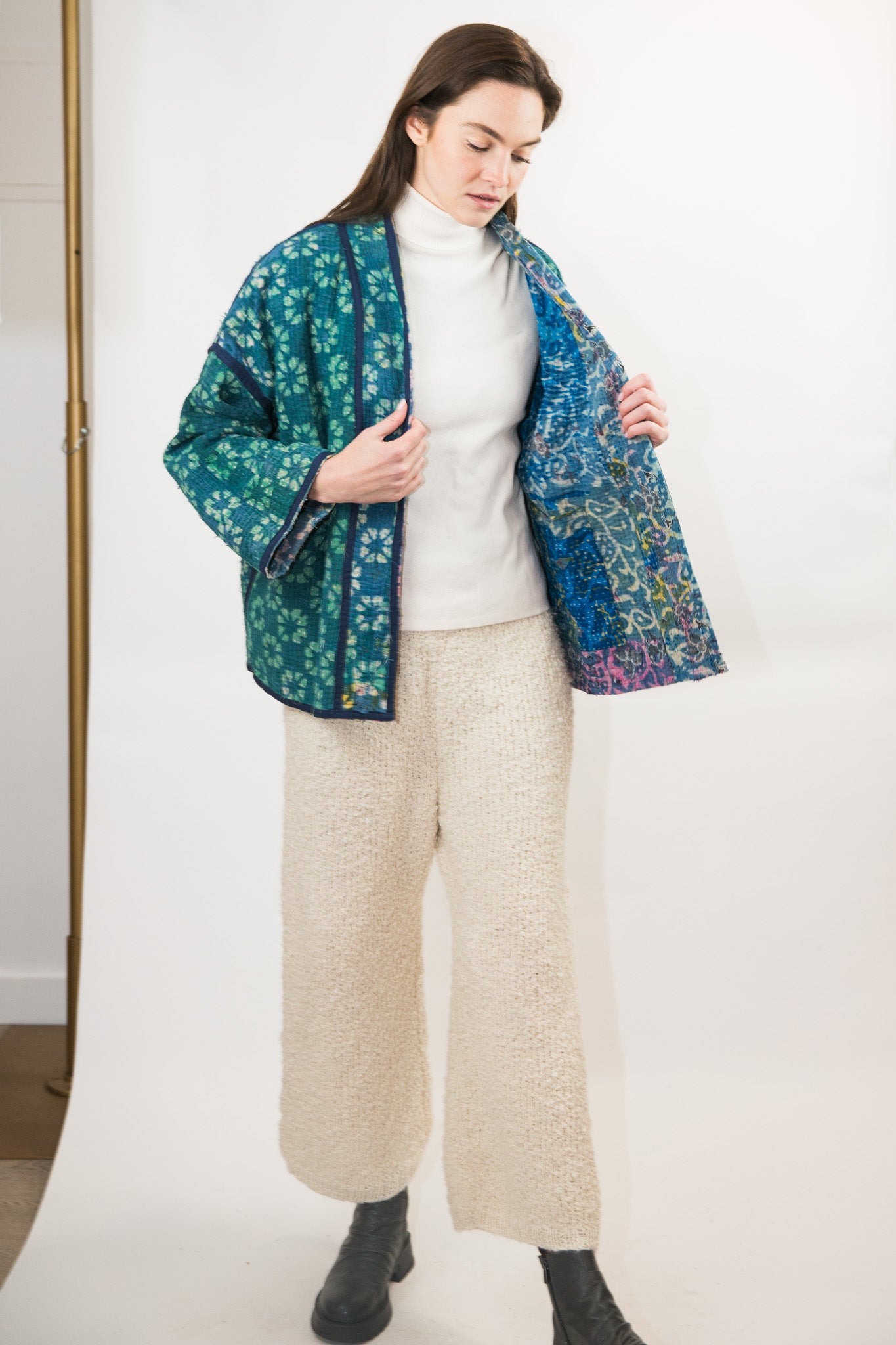 Vintage Kantha Quilt Jacket in Multi