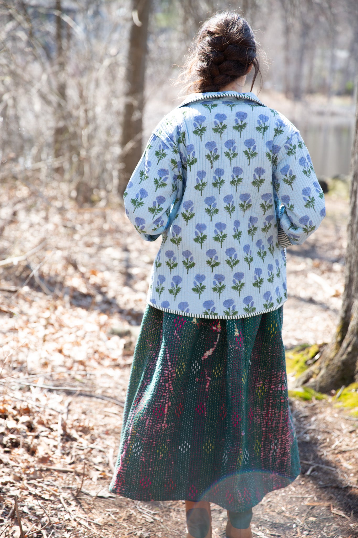 Quilted Clarendon Coat in Poppy