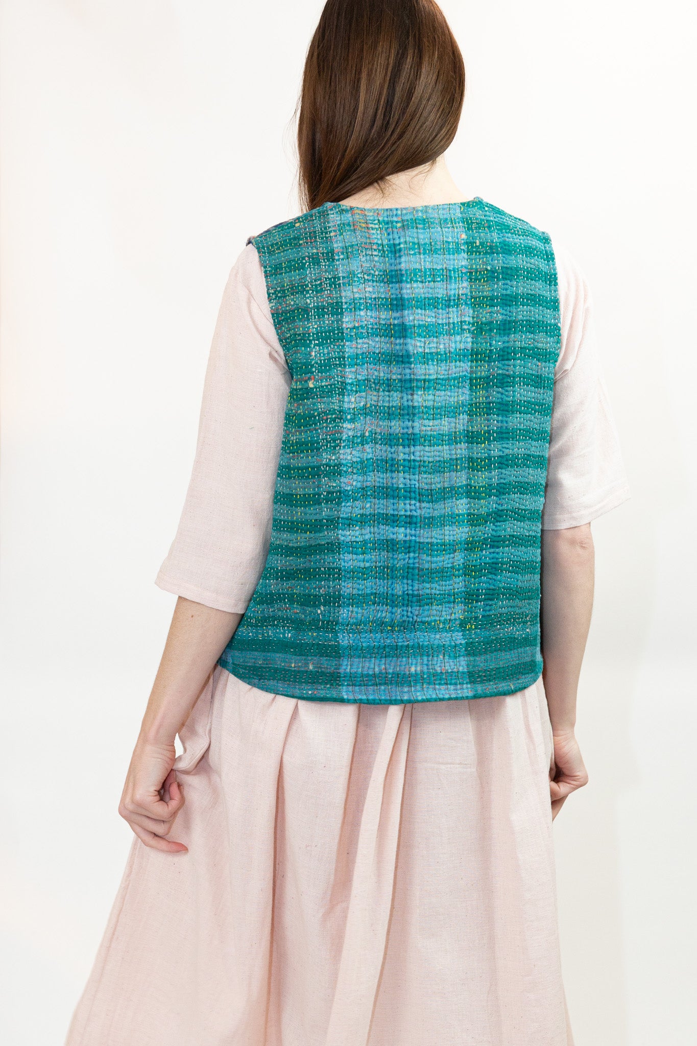Patina Vest in Grid