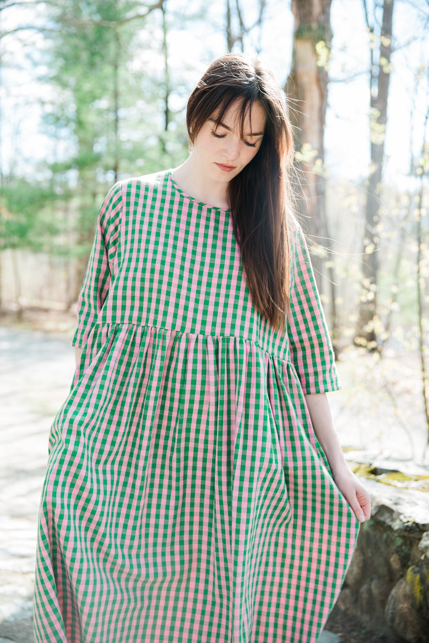 Doree Dress in Handwoven Kala Cotton – Gingham