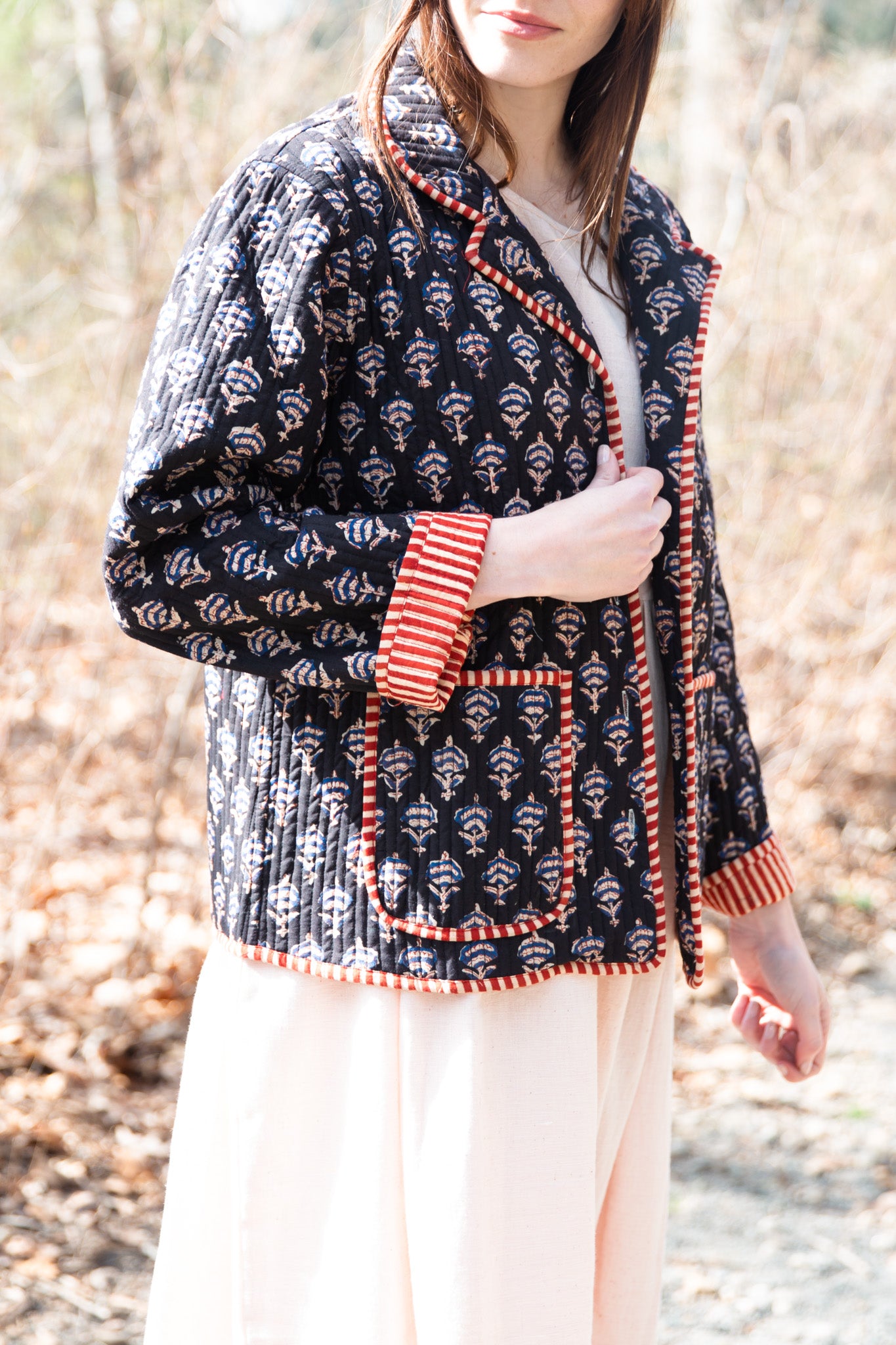 Quilted Clarendon Coat in Twilight